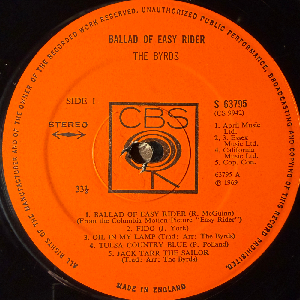 The Byrds - Ballad Of Easy Rider (Англия 1969г.)