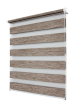 Рулонная штора - День-Ночь - Ткань: "Канзас" - цвет: светло-ореховый