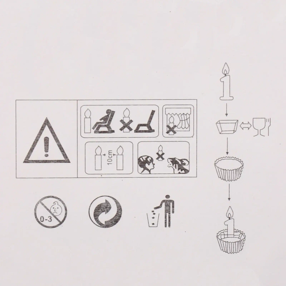 Свеча для торта Цифра Звёздное сияние «5» 16 см (набор 3шт), серебро