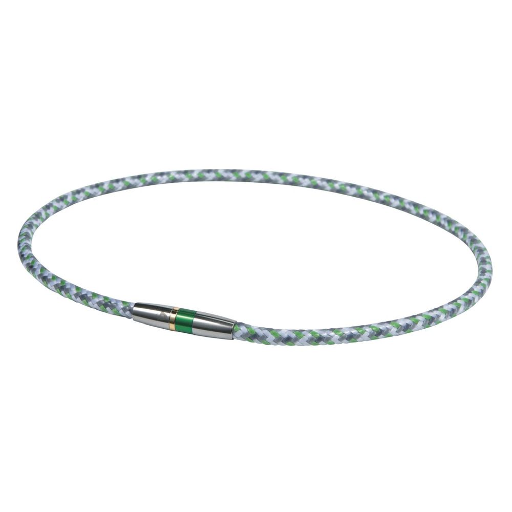Ожерелье PHITEN RAKUWA NECKLACE X50 HIGH-END III, бело-серо-зелёное