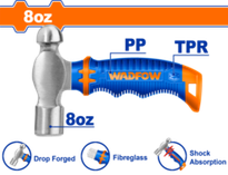 Молоток с круглым бойком 220 гр (6/48) WADFOW WHM53D8