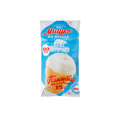 Мороженое Мишка на полюсе пломбир ваф.стакан на сливках 15% 100гр