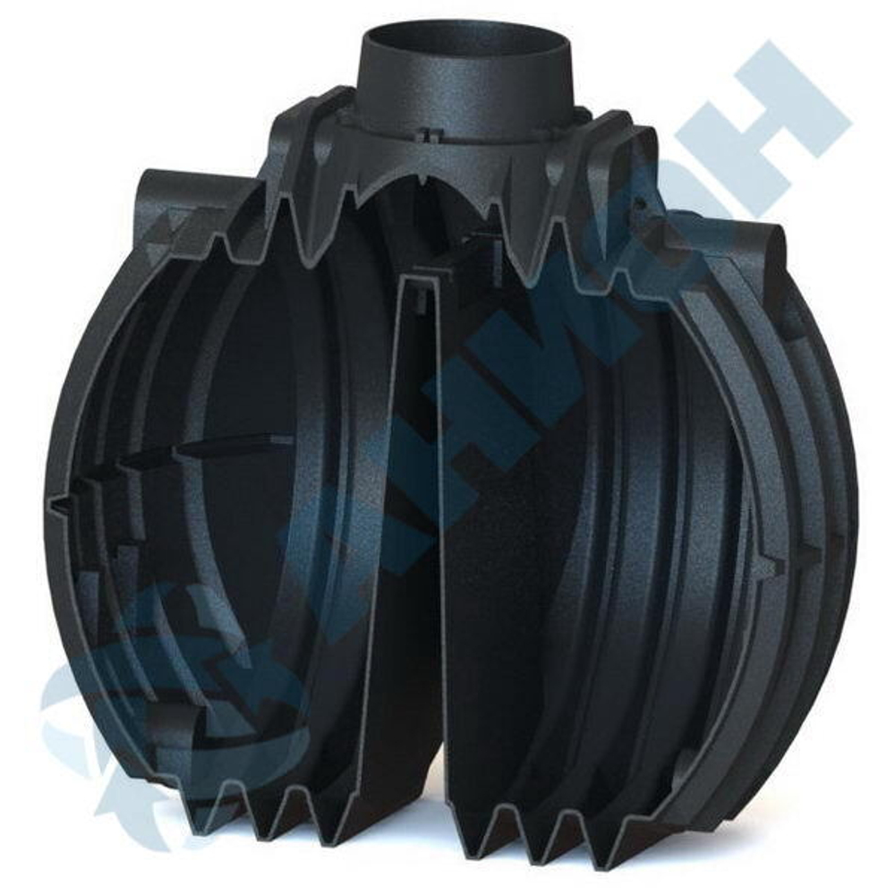 Емкость для септика двухкамерная Анион 4900 л. вертикальная (2400x1970x2400см;черный) - арт.559478