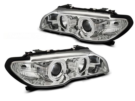 Передние фары Angel Eyes для BMW 3 E46 Coupe / Cabrio (03-06) CCFL Chrome XENON