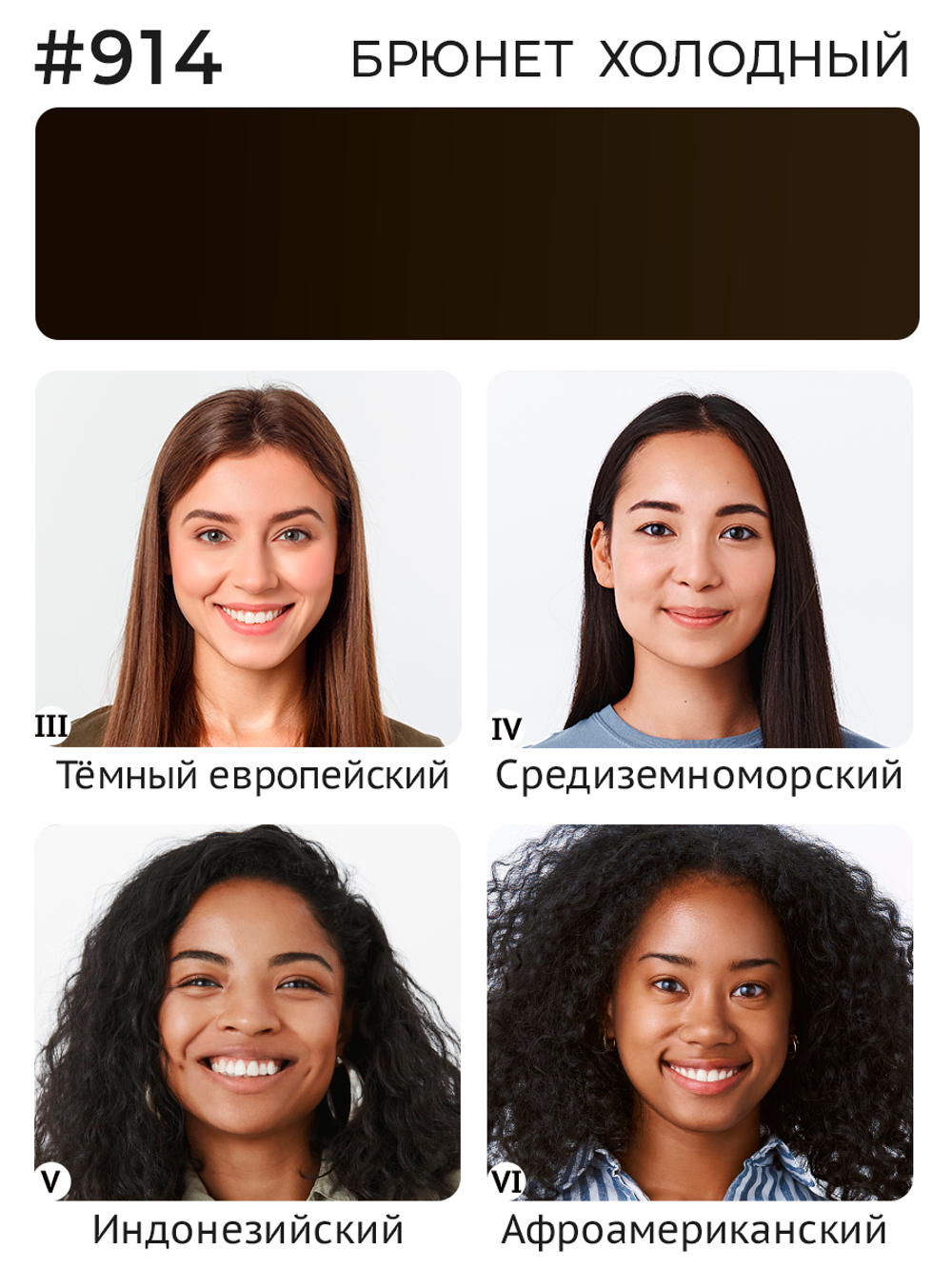 Минеральный пигмент Ne Pigment Брюнет Холодный #914, 7 мл.