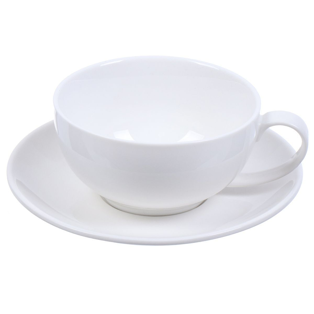 Чайная пара керам, 2 пр, 1 перс, 300 мл, Daniks, Грейс, Y4-4403, бел