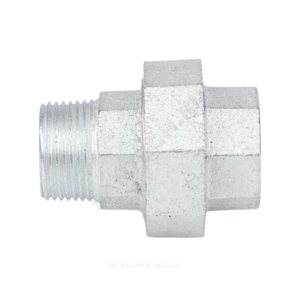 Соединитель прямой американка чугун оц Ду 20 (3/4") ВР/НР Fittex