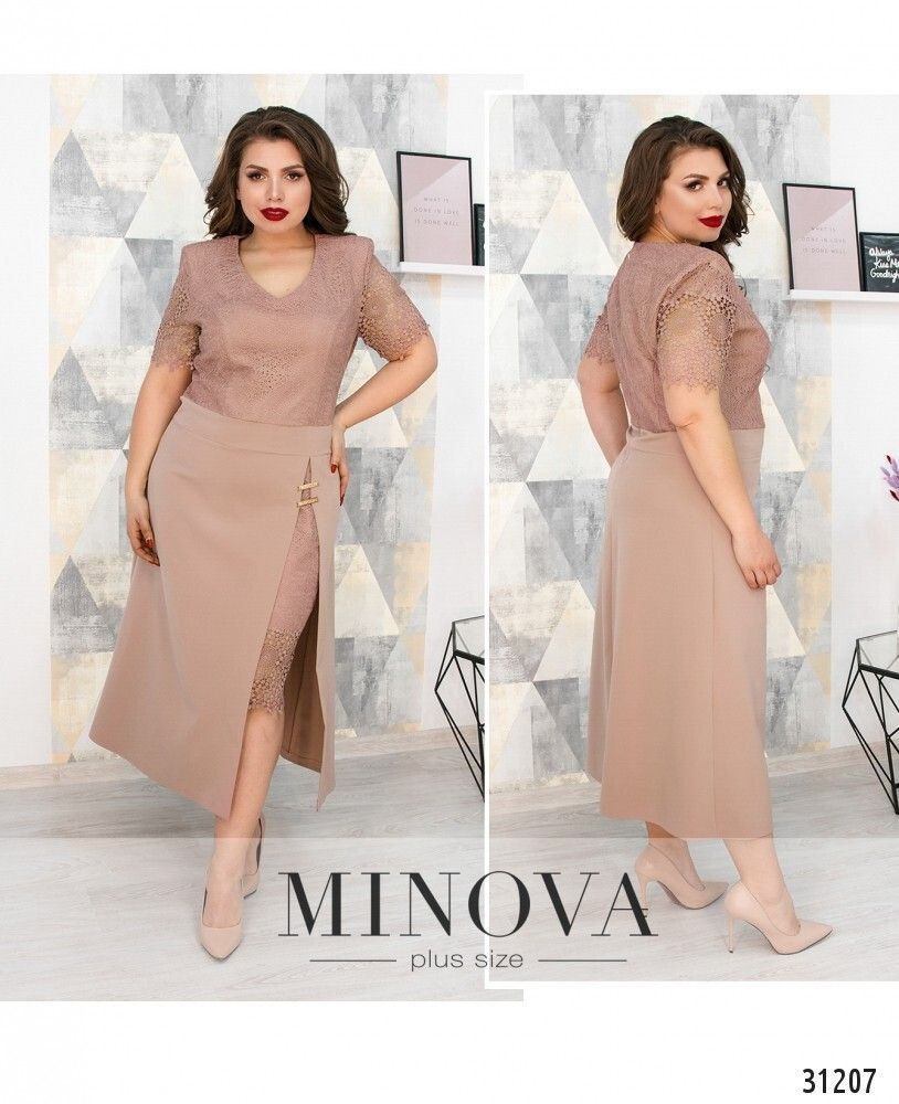 Платье 347-пудра Minova