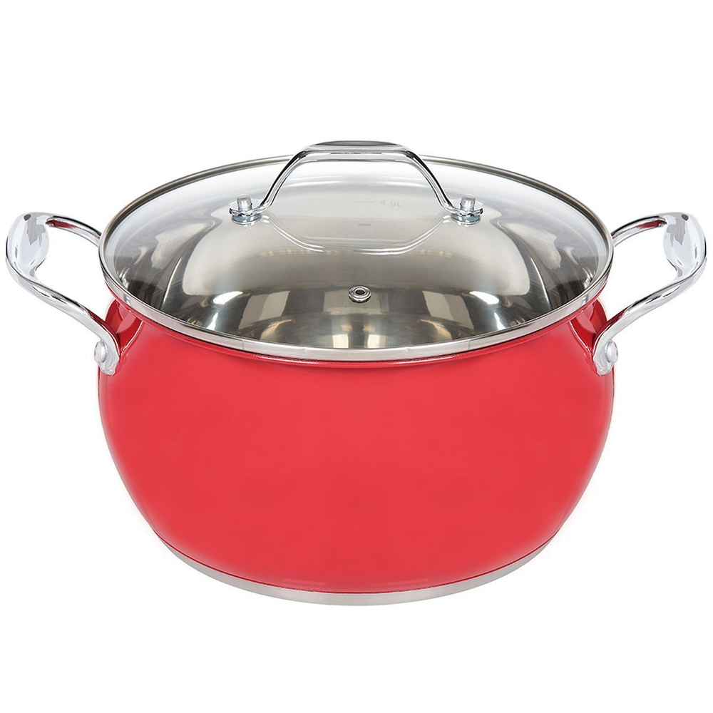 Кастрюля нерж, 4.7 л, с крыш, Daniks, Валетта, QS-2-22/GS-01616-22CA, индукц