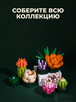 3Д конструктор Jaki Цветы в горшке: суккуленты