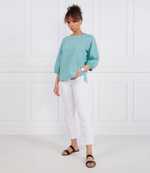 Льняная блузка Marc O' Polo - бирюзовый(303 1305 41053)