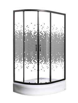 Душевое ограждение МОНОМАХ ДУ 100/70/180 МЗ BL L/R  10000008624 без поддона