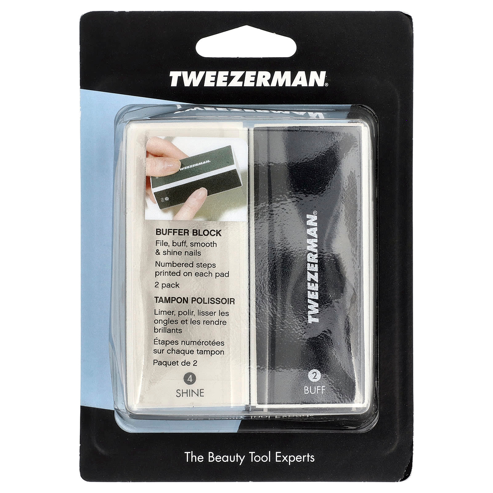 Tweezerman, буфер для ногтей, 2 шт.