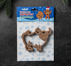 Форма-вырубка для печенья "Бычок" 10х9 см