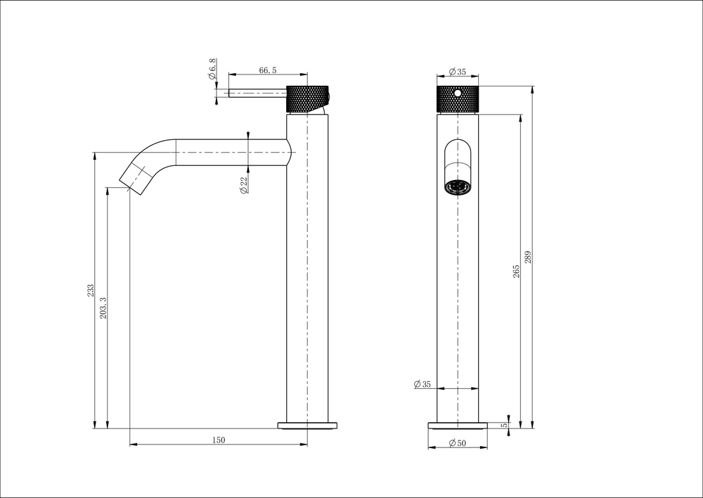 Смеситель для раковины высокий WONZON & WOGHAND, Хром (WW-H1062-CR)
