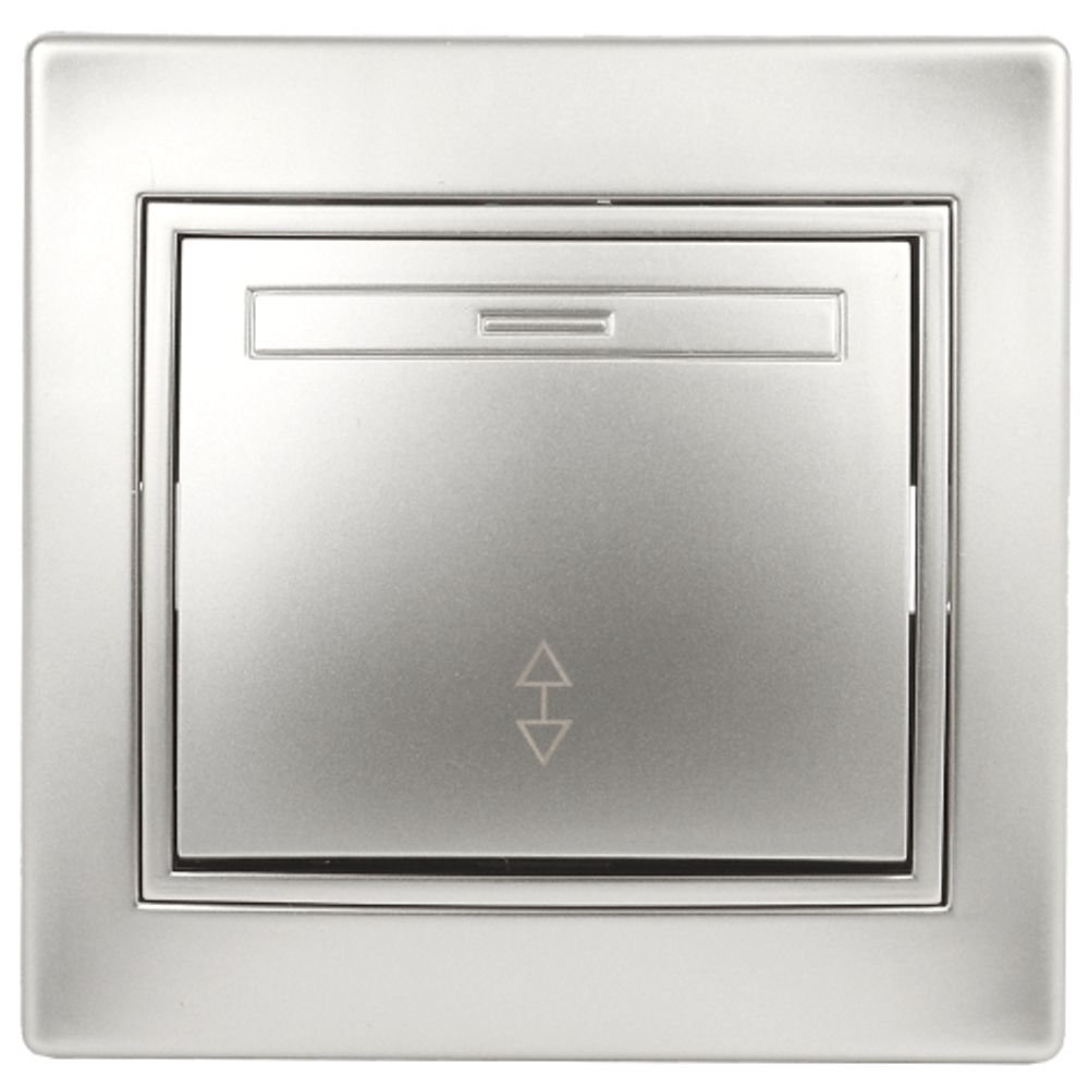 Переключатель Intro Plano 1-103-03 одноклавишный 10А-250В, IP20, СУ, алюминий | Intro Plano Алюминий