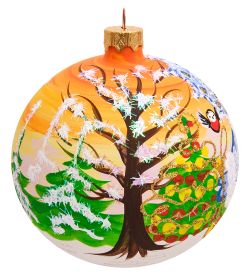 Элита НФШ-1500 Ел.украшение Шар «Снегурочка в лесу» 100 мм