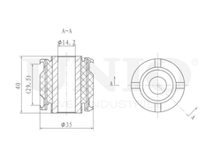 Сайлентблок задний поперечного рычага UNIO RMP-20390