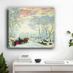 "Зима", Кустодиев Борис Михайлович, картина (репродукция)