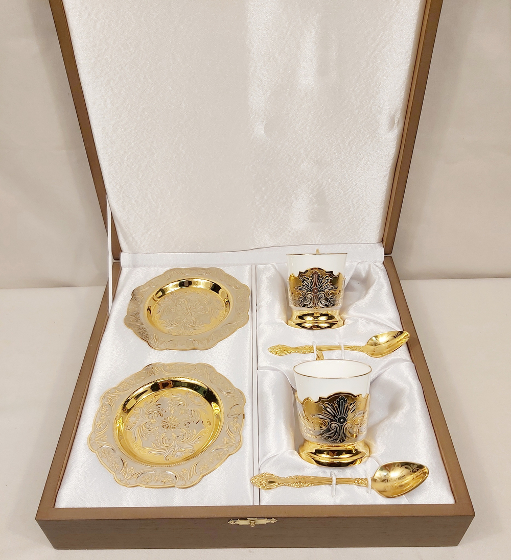 Набор кофейный на две персоны "Уральские узоры"