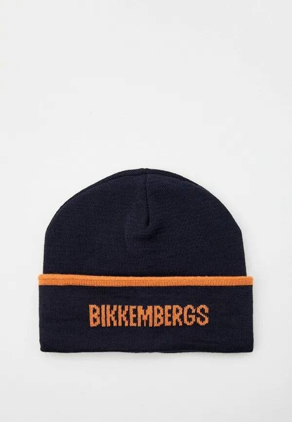 Шапка BIKKEMBERGS Темно-синий/Оранжевые полоска и логотип Мальчик