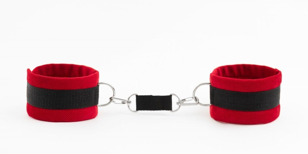 Красно-черные оковы My rules на сцепке (Цвет: красный с черным)