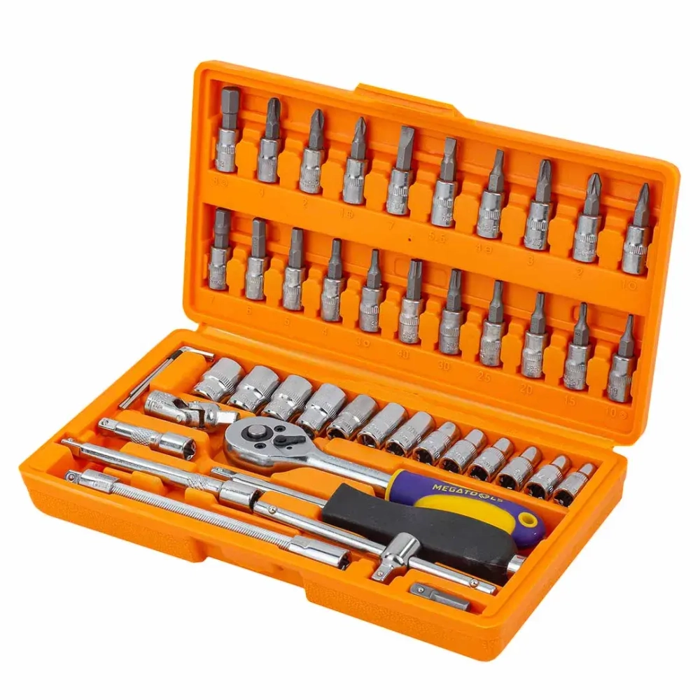 Набор инструментов 46пр, 1/4''( 6гр.) MEGATOOLS MT-2462-5ZX
