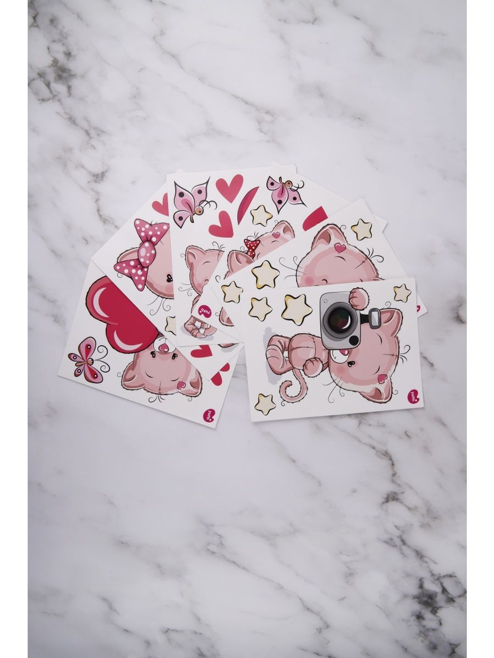 Набор детских наклеек для малышей котики