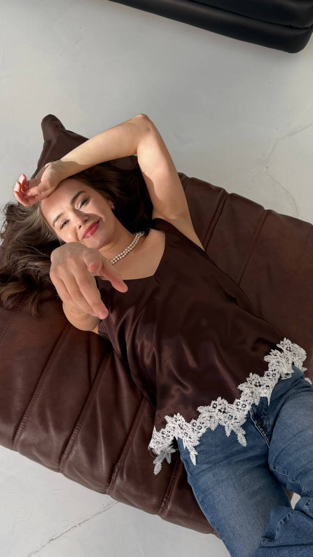 Топ с кружевом по низу Альба ULI