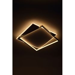 Светильник потолочный светодиодный ЭРА Модерн Lima CLL-1-82 3K-6,5K RC WH+GD с ДУ белый-золото