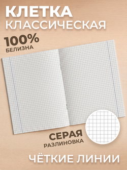 Набор тетрадей в клетку (таблица Пифагора), 12 л, лаванда обложка, 10 шт