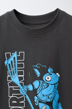 ZARA ФУТБОЛКА FORTNITE © EPIC GAMES, ТЕМНЫЙ АНТРАЦИТ