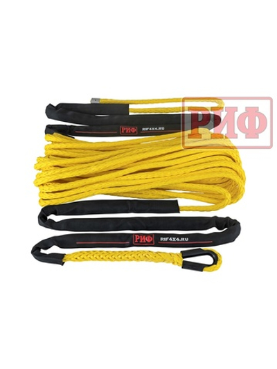 Трос для лебёдки синтетический РИФ 12 мм/26 м, желтый