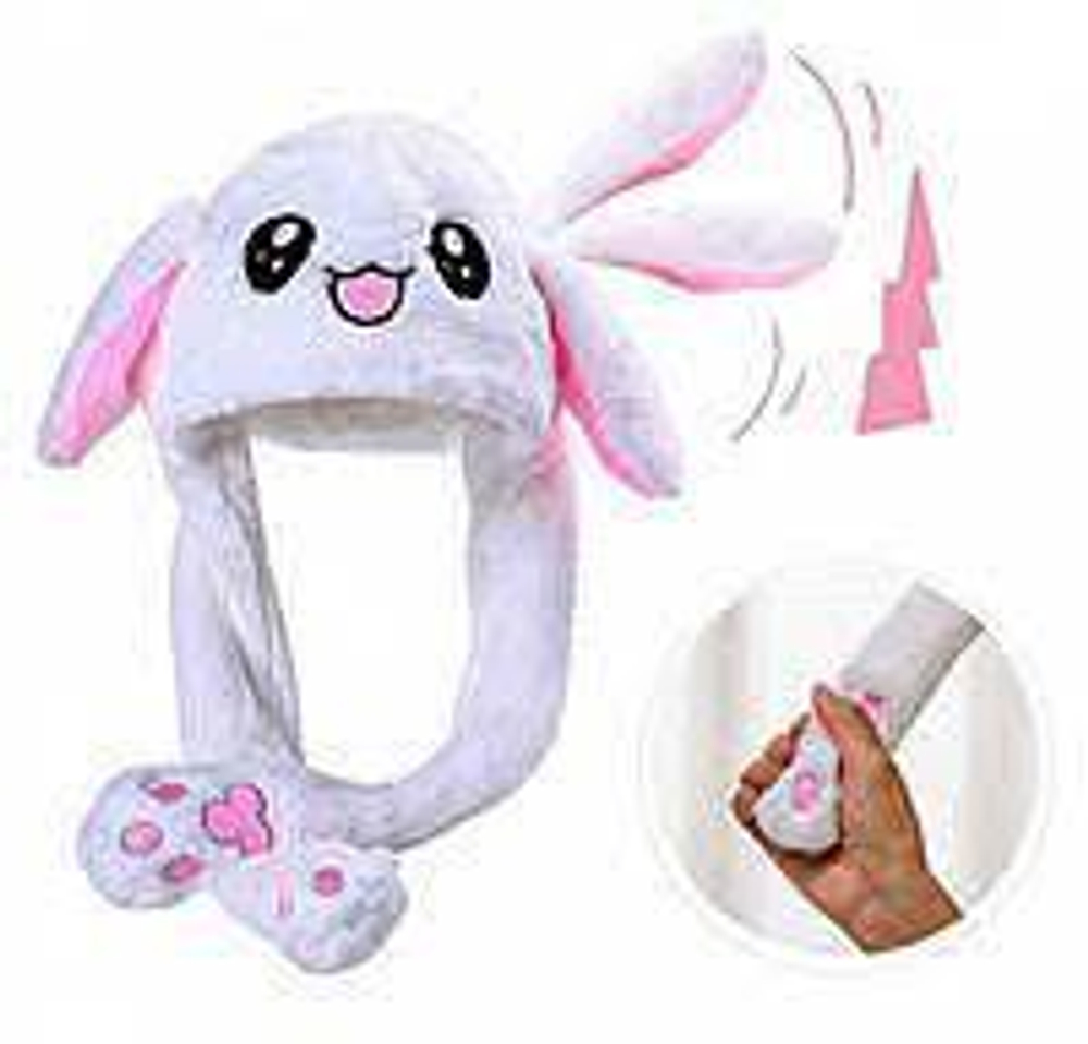 Шапочка Зайчик с двигающимися ушками и подсветкой