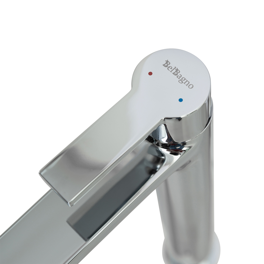 Смеситель BelBagno для накладной раковины, без донного клапана AURORA-LMC-CRM-W0