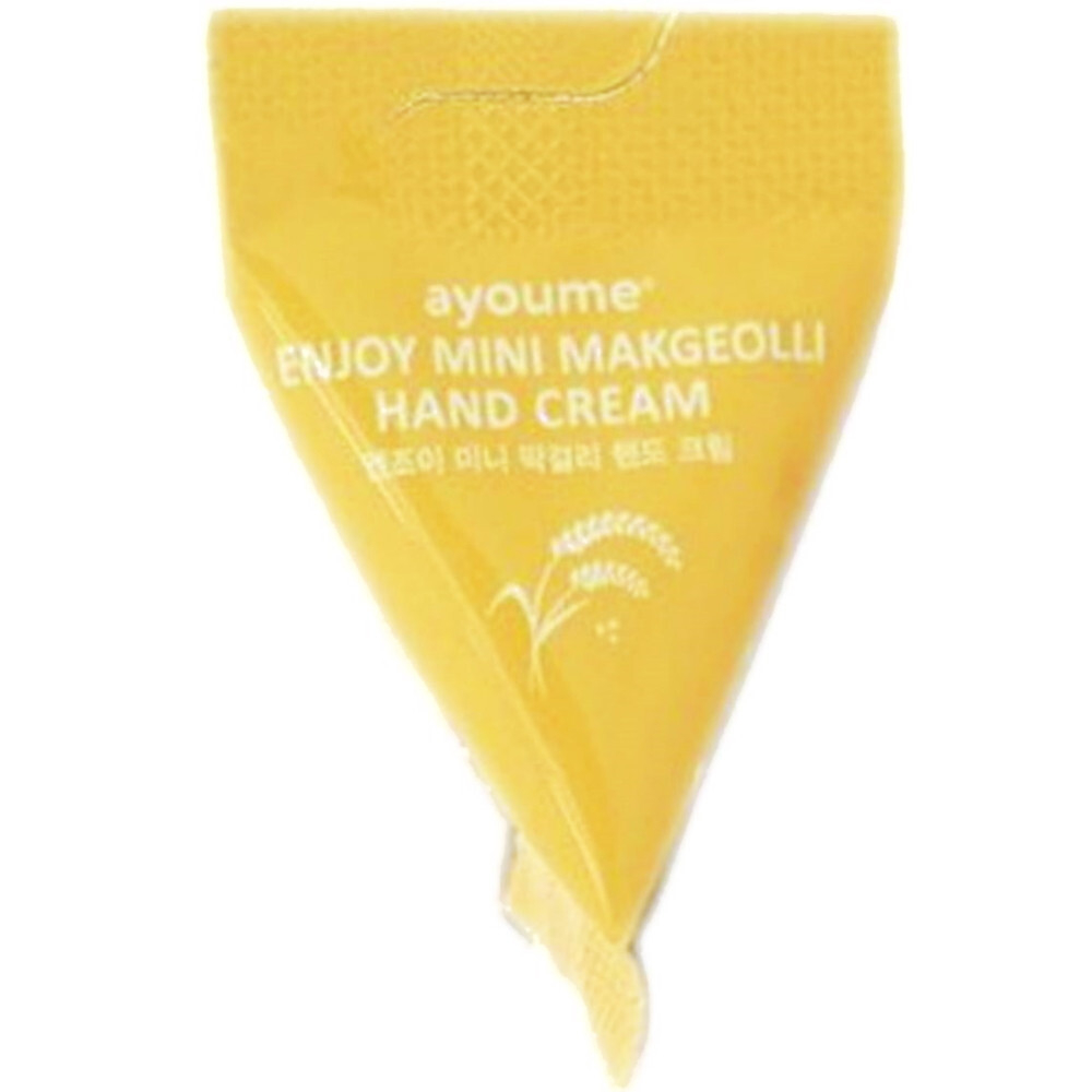 AYOUME ENJOY Крем для рук увлажняющий с макколи мини пирамидка Mini Makgeolli Hand Cream, 1 шт, 3 гр (253249)