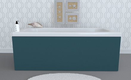 Экран под ванну глухой TR-10-229 аквамарин матовый soft touch