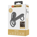 Серая насадка на пенис с 12 режимами вибрации (Цвет: серый)