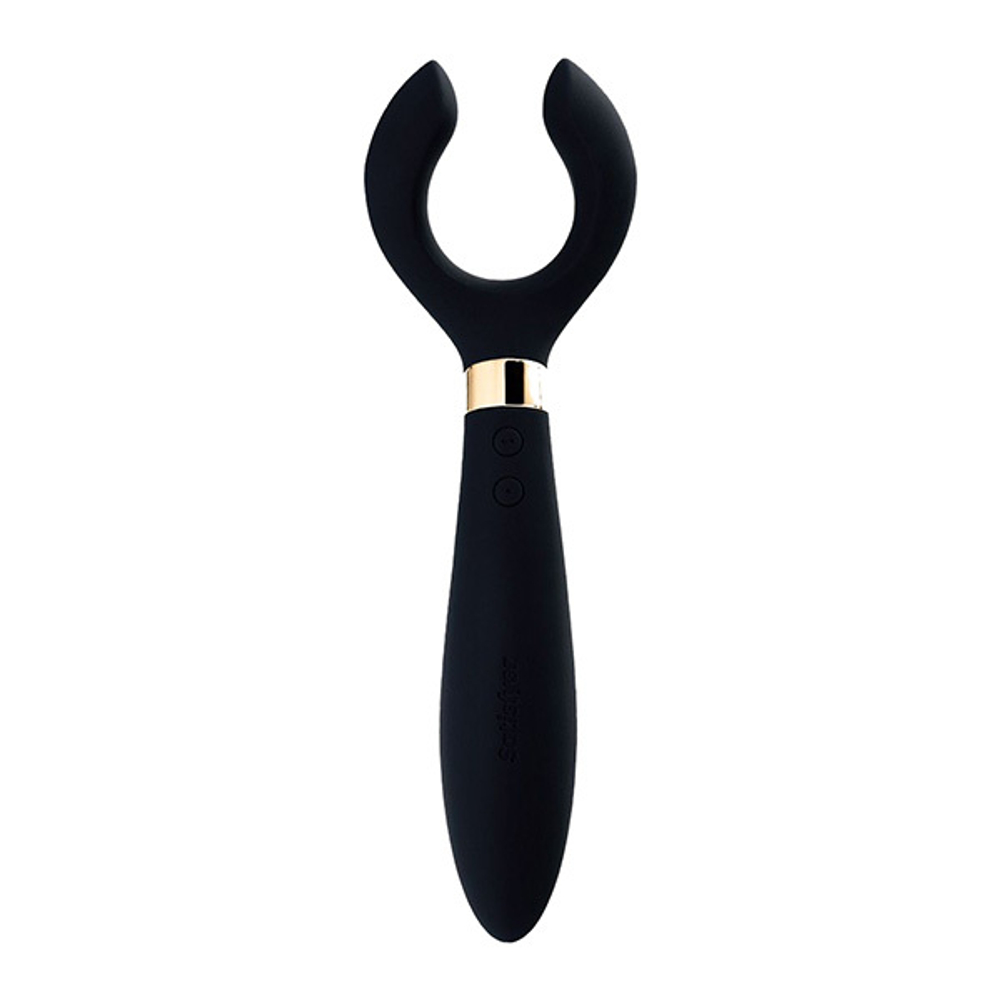 Чёрный вибромассажер 23,5см для пар Satisfyer Endless Fun