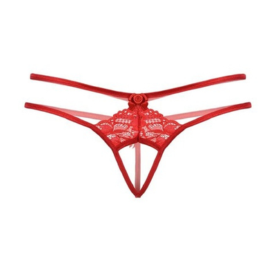 Стринги открытые красные S/L