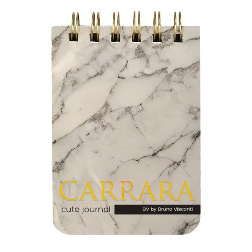 Блокнот А7 100л. линия "Cute journal. Carrara" на гребне (BrunoVisconti)