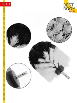 Щетка для уборки на дрель набор насадок/Набор щеток насадок на шуруповерт для химчистки, полировки, клининга