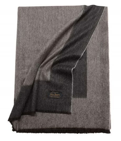 Плед 150х200 Glen Saxon Border A4 Black Natur