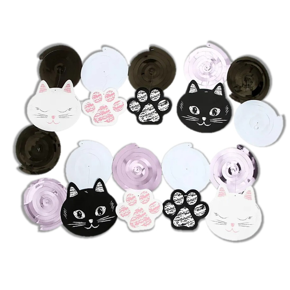 Фольгированные спирали «Котики», набор 12 шт