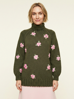 Свитер ручной работы "Розовый сад"