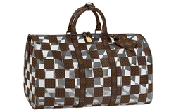 LOUIS VUITTON Keepall Bandouliere 50 Monogram Chess Brown/Clear