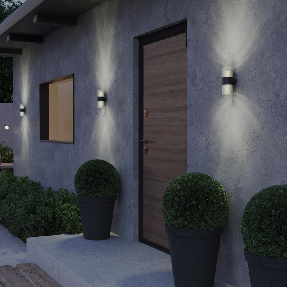 359294 STREET NT24 000 черный Светильник ландшафтный настенный IP65 LED 14W 4000K  175-265V ESTIMA