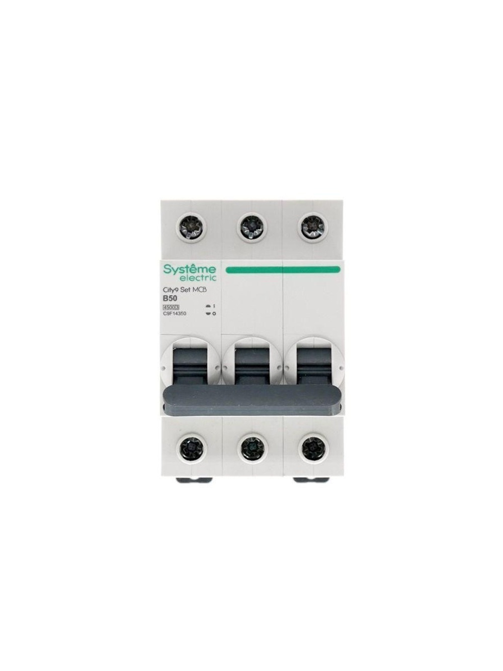 Выключатель автоматический модульный 3п B 50А 4.5кА City9 Set 400В SE C9F14350