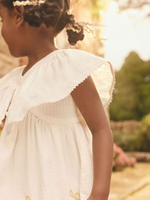 Платье с воротником для девочки Next E89-856, Молочный