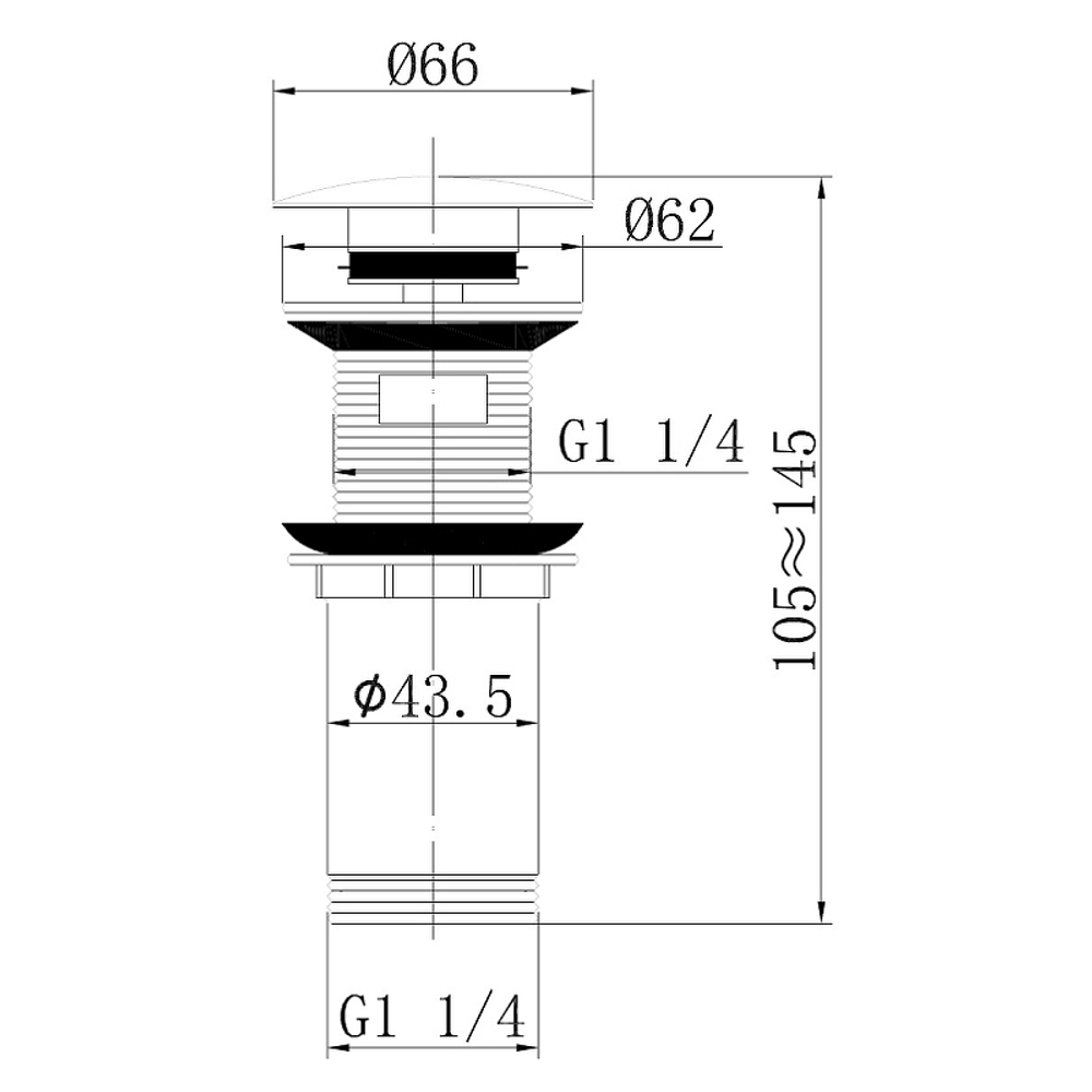 Донный клапан Abber AF0010NG click-clack Никель